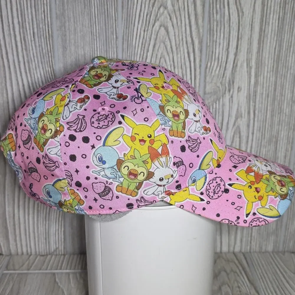 Pokemon Sweet Time Print Pink Adjustable One Size Fits Most Hat Adult